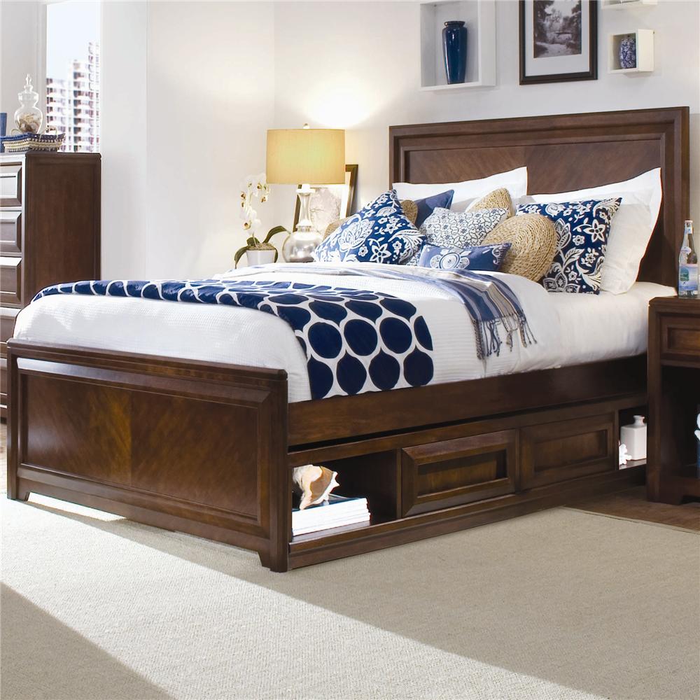 Lea Industries Elite - Expressions Twin Contemporary Panel Bed with Underbed Drawer Box