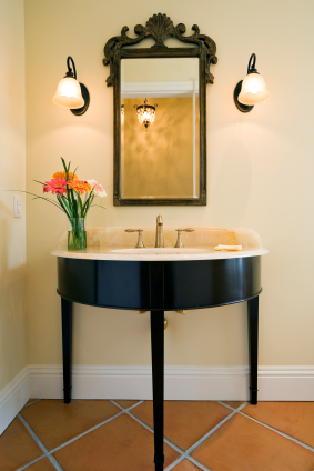 powder room vanity
