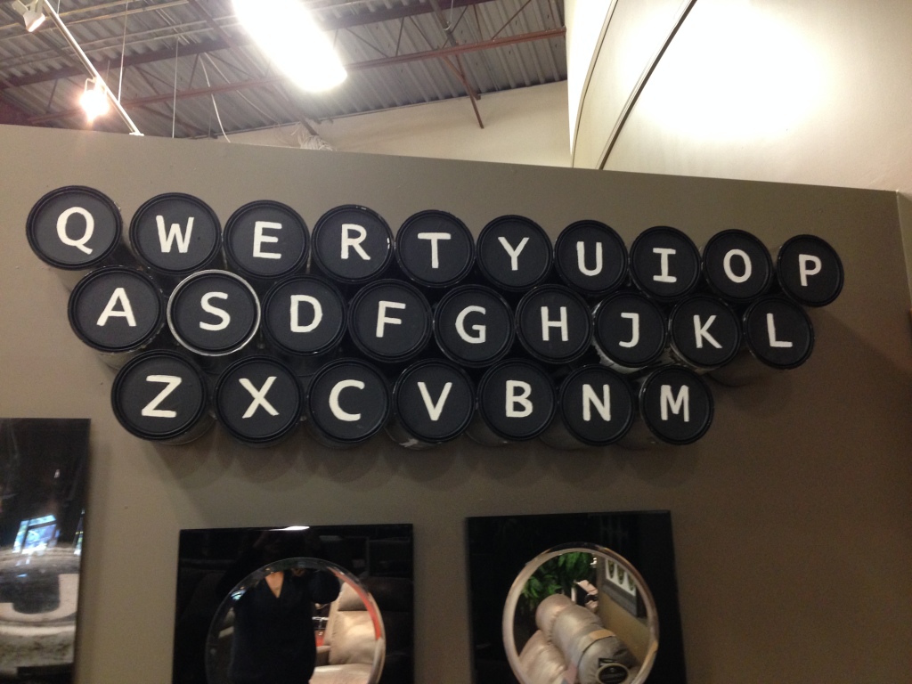 Old School Keyboard display at Stoney Creek Furniture