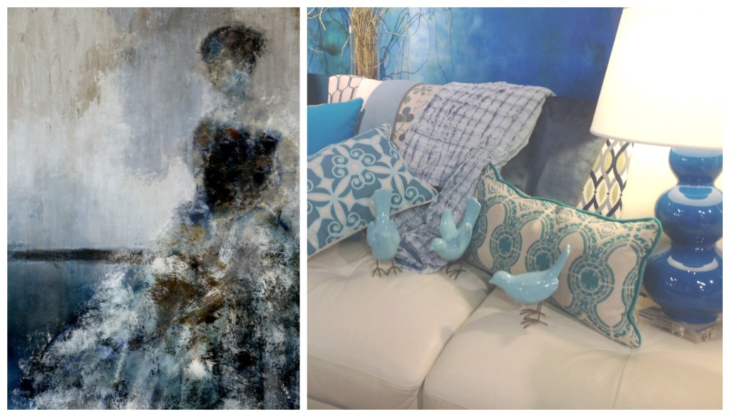 Blue artwork and accents available at Stoney Creek Furniture