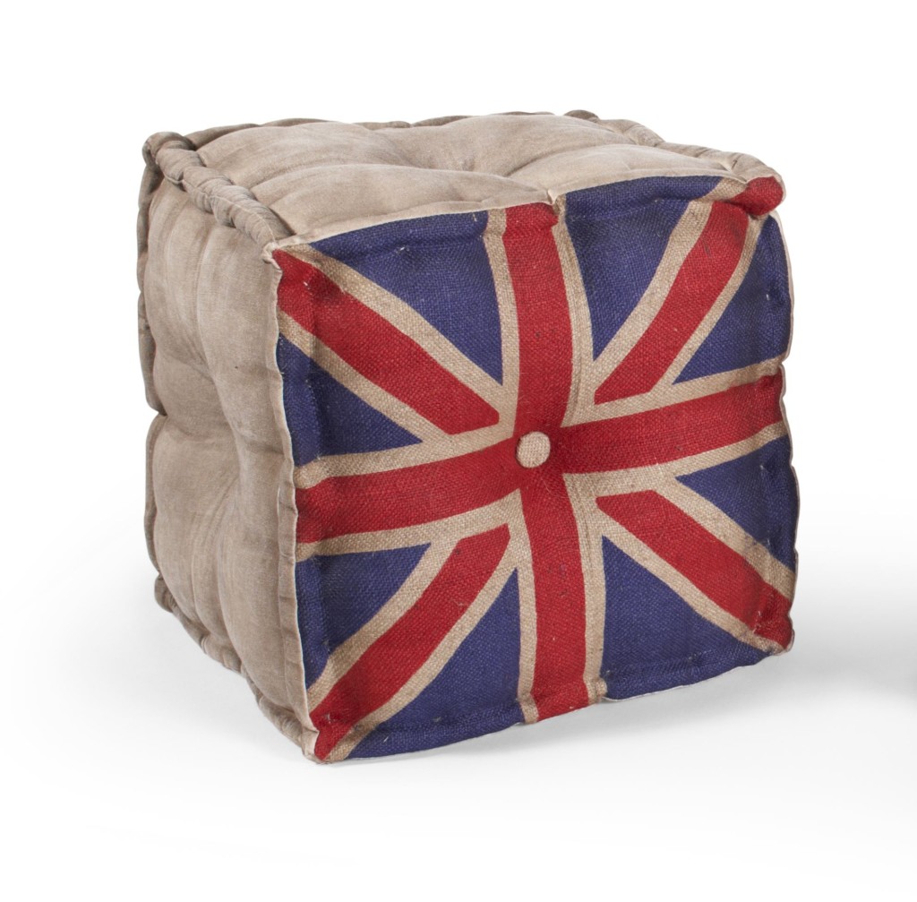 Union Jack Pouf available at Stoney Creek Furniture
