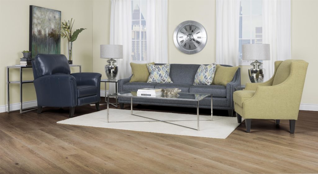 Transitional Attached Back Sofa with Track Arms